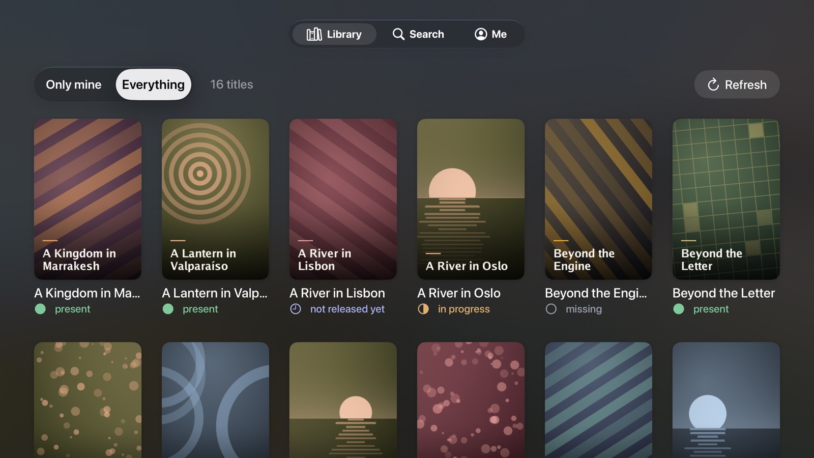 The library on Apple TV