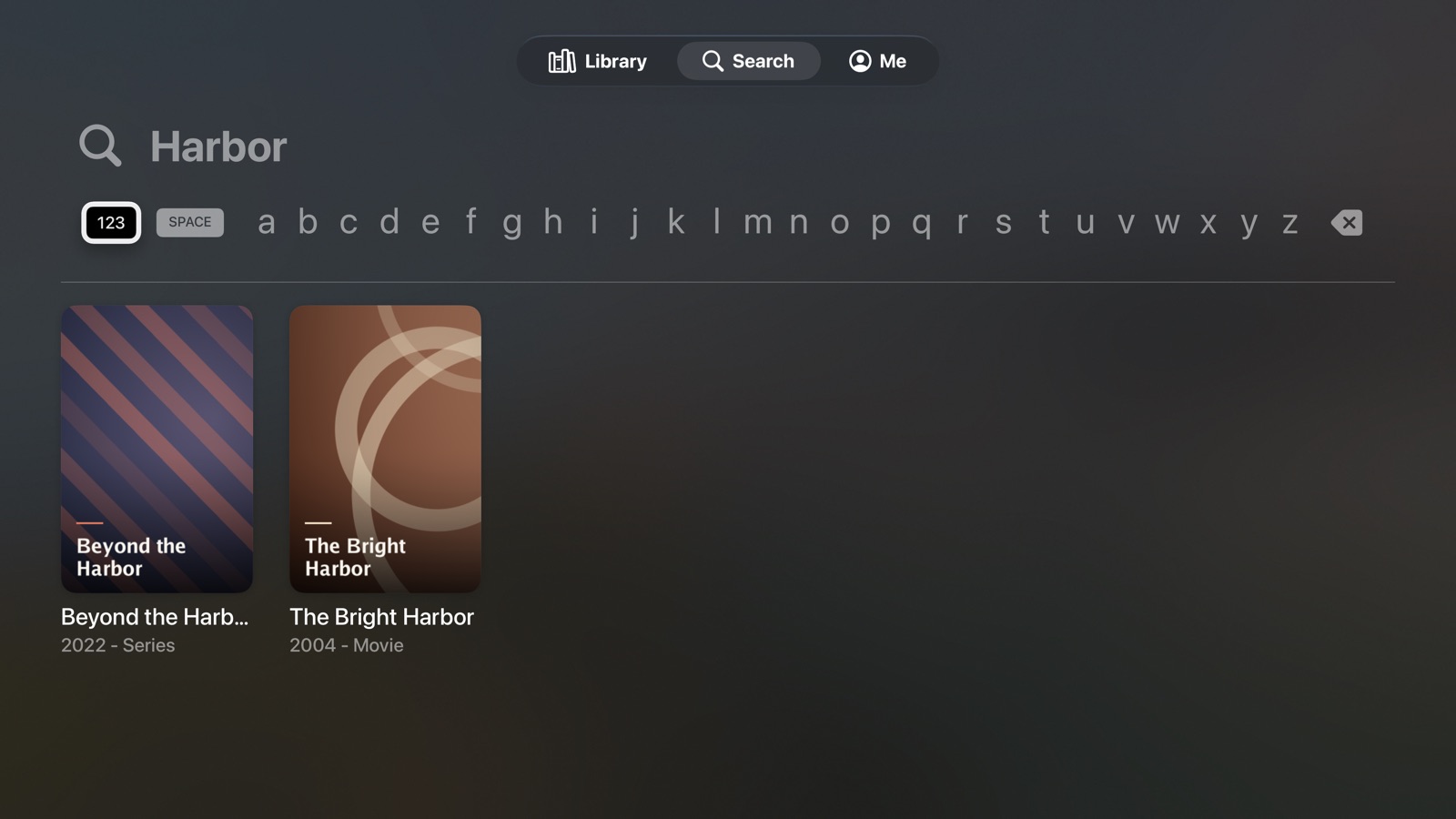 Search on Apple TV