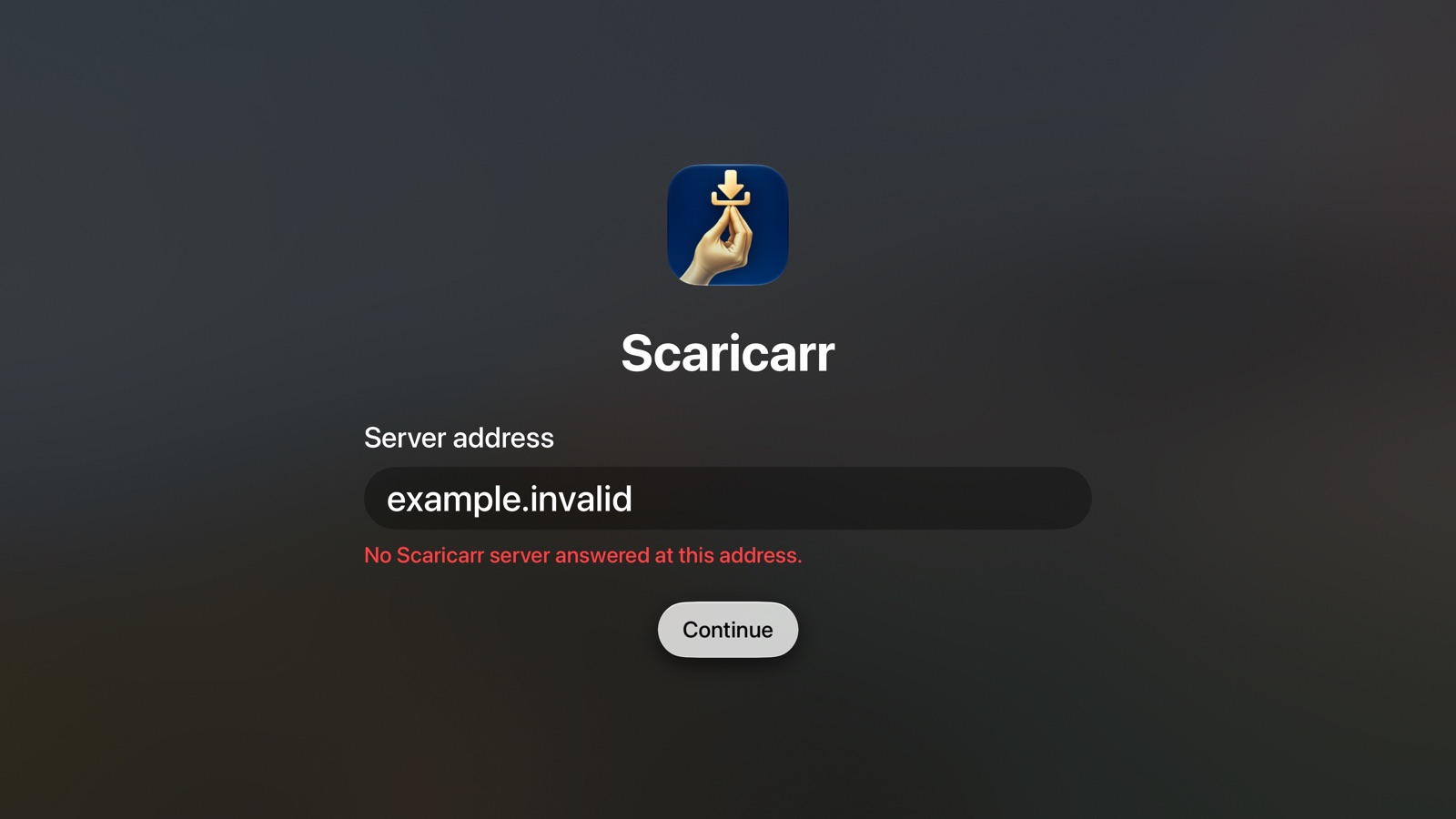 Server address with a message
