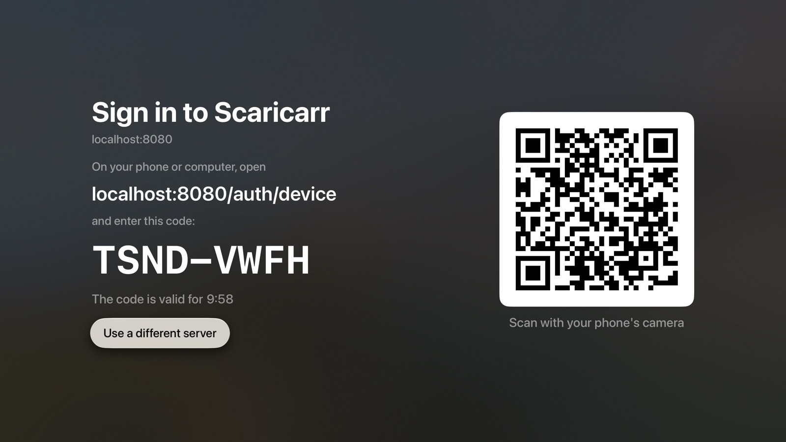 Sign-in on Apple TV
