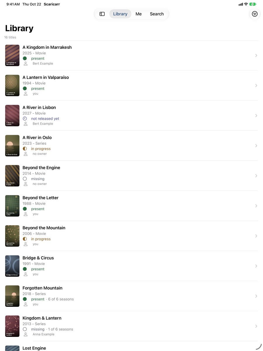 The library on iPad