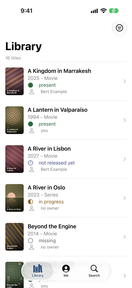 The library on iPhone