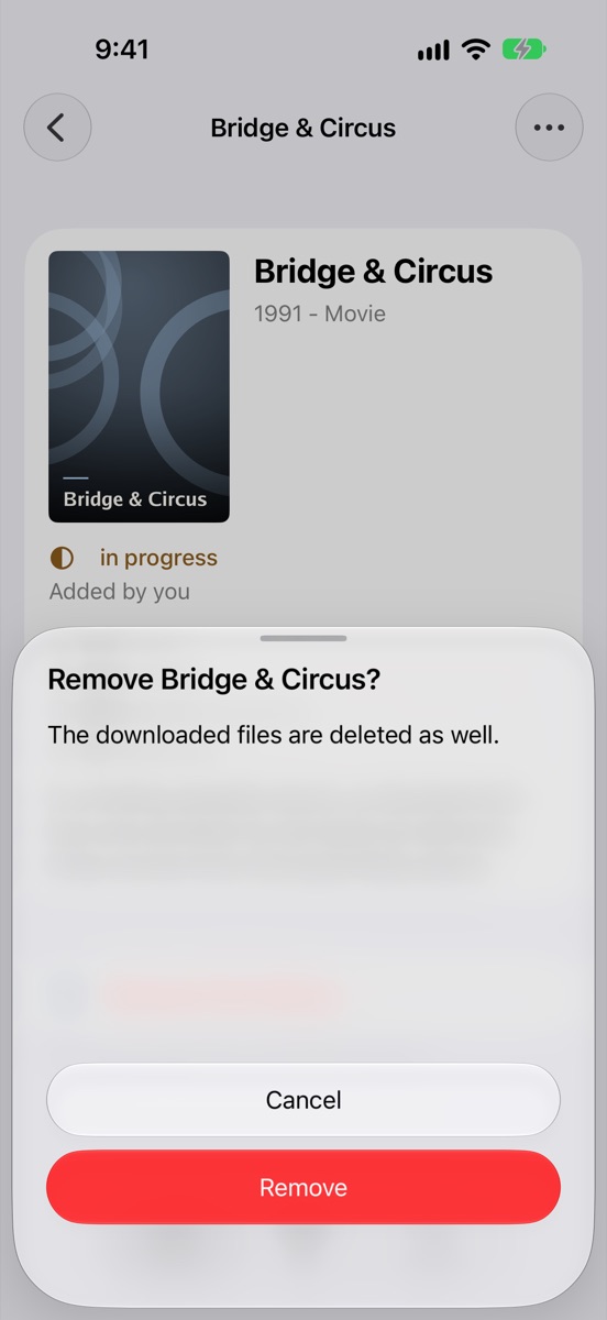 Confirming a removal