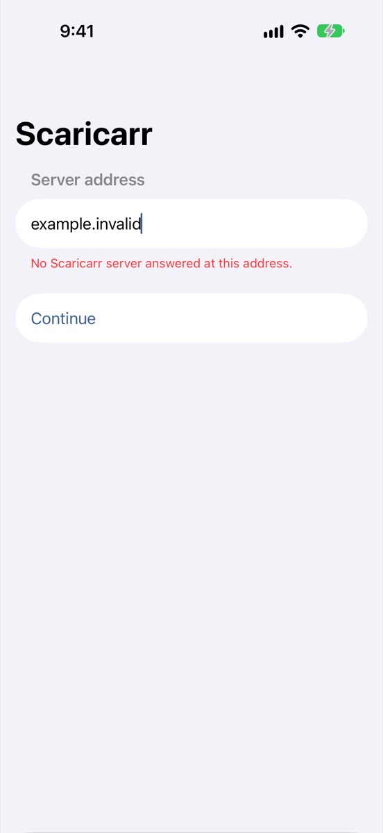 Server address with a message