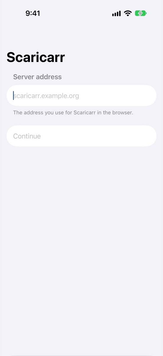 Server address on iPhone